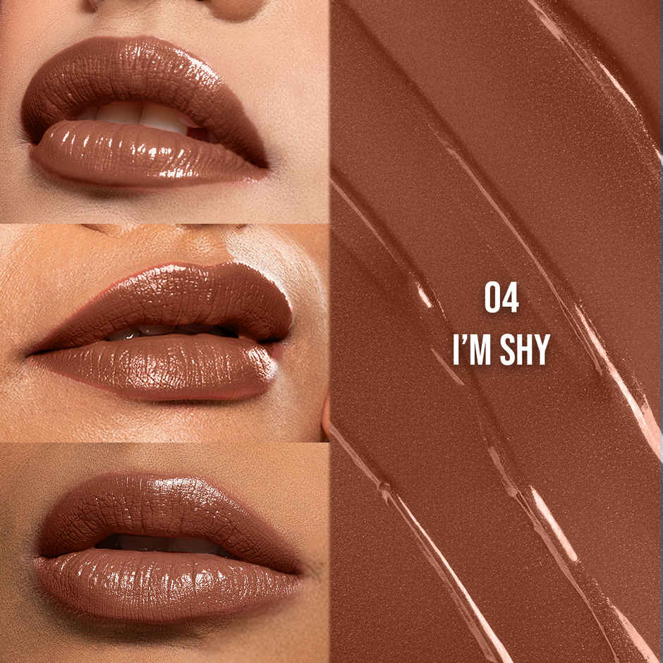 Staze Gloss Lock 2-in-1 Liquid Lipstick + Clear Gloss | Transferproof  | 04 Im Shy | 7g