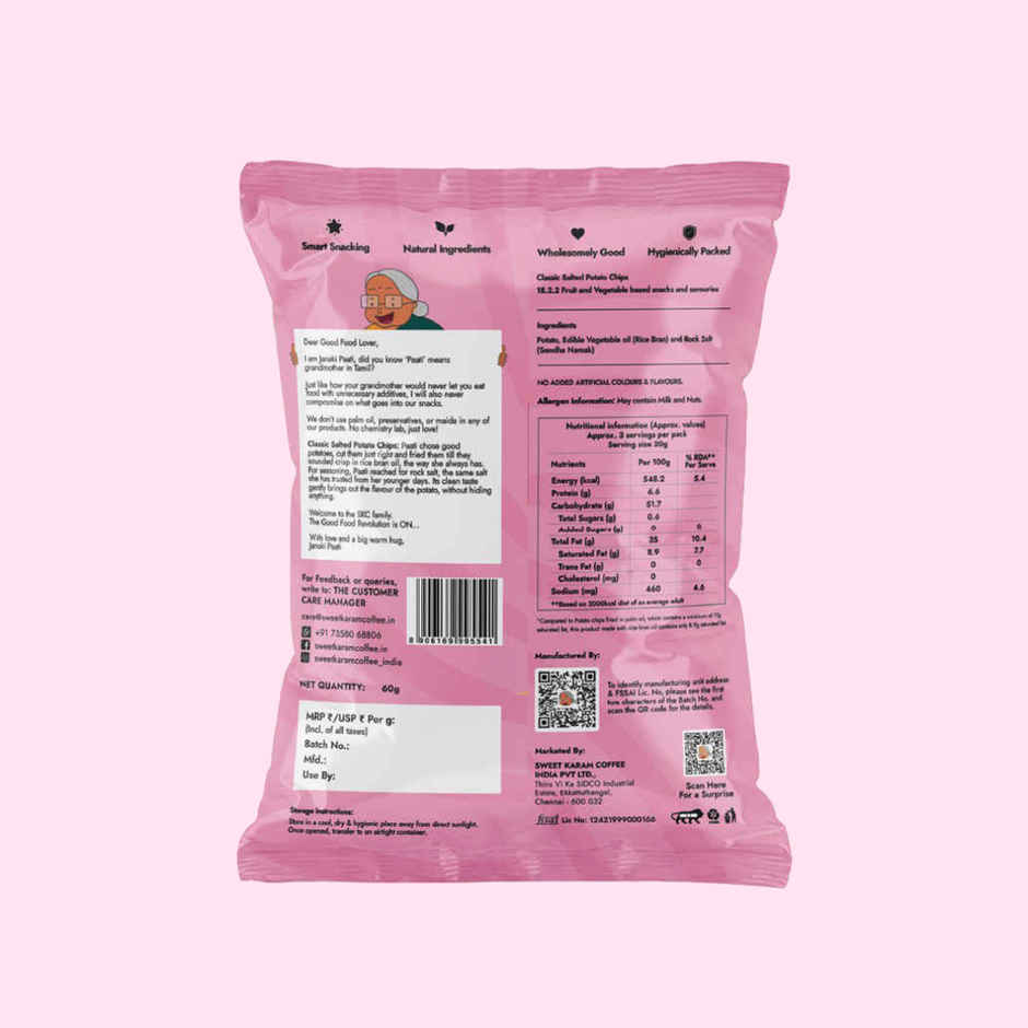 Sweet Karam Coffee Rock Salt Potato Chips - Fasting (Vrat) Special