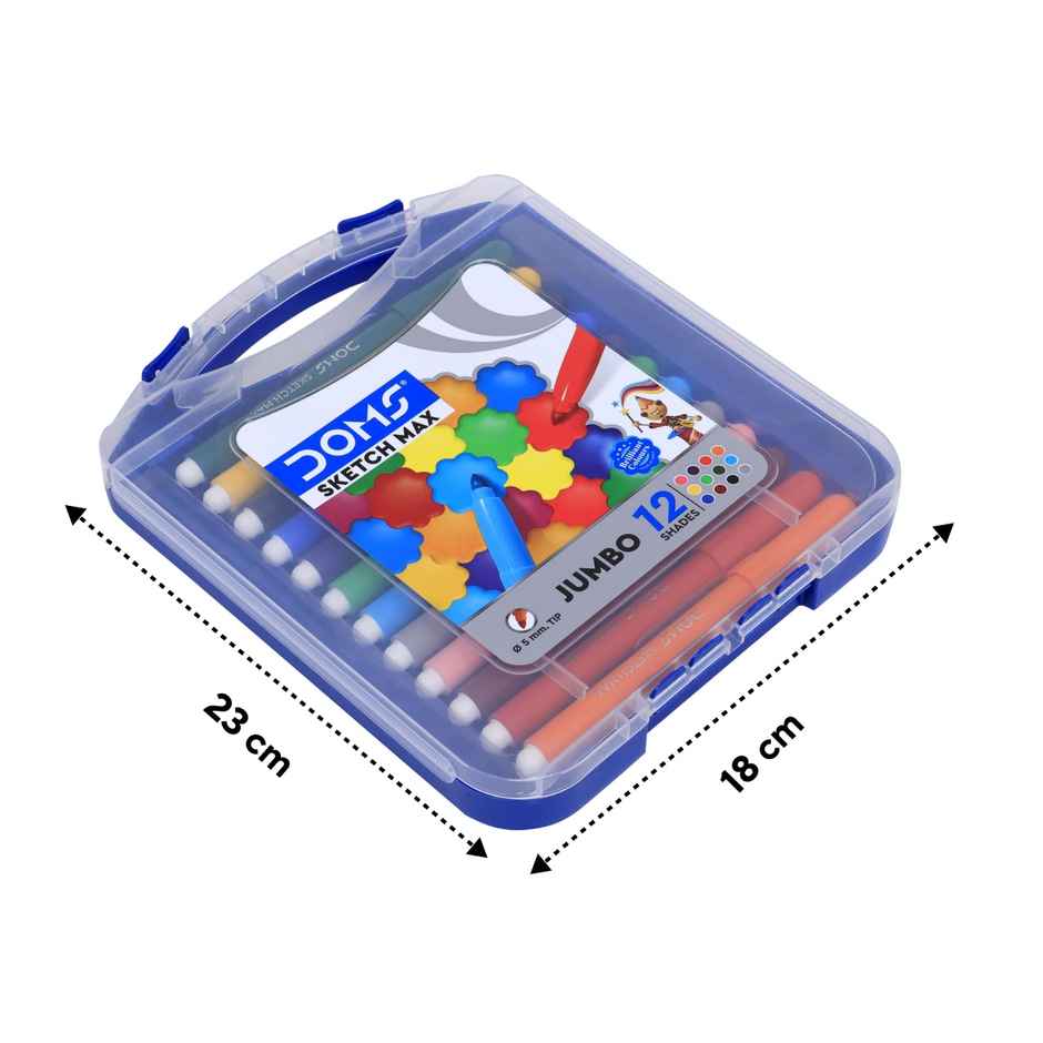 Doms Jumbo Max 12 Shades Sketch Pens