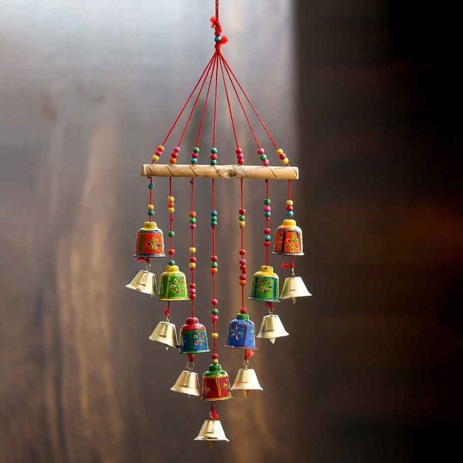 Casacraft by Pepperfry Multicolor Metal Handcrafted Decorative Hanging Bell
