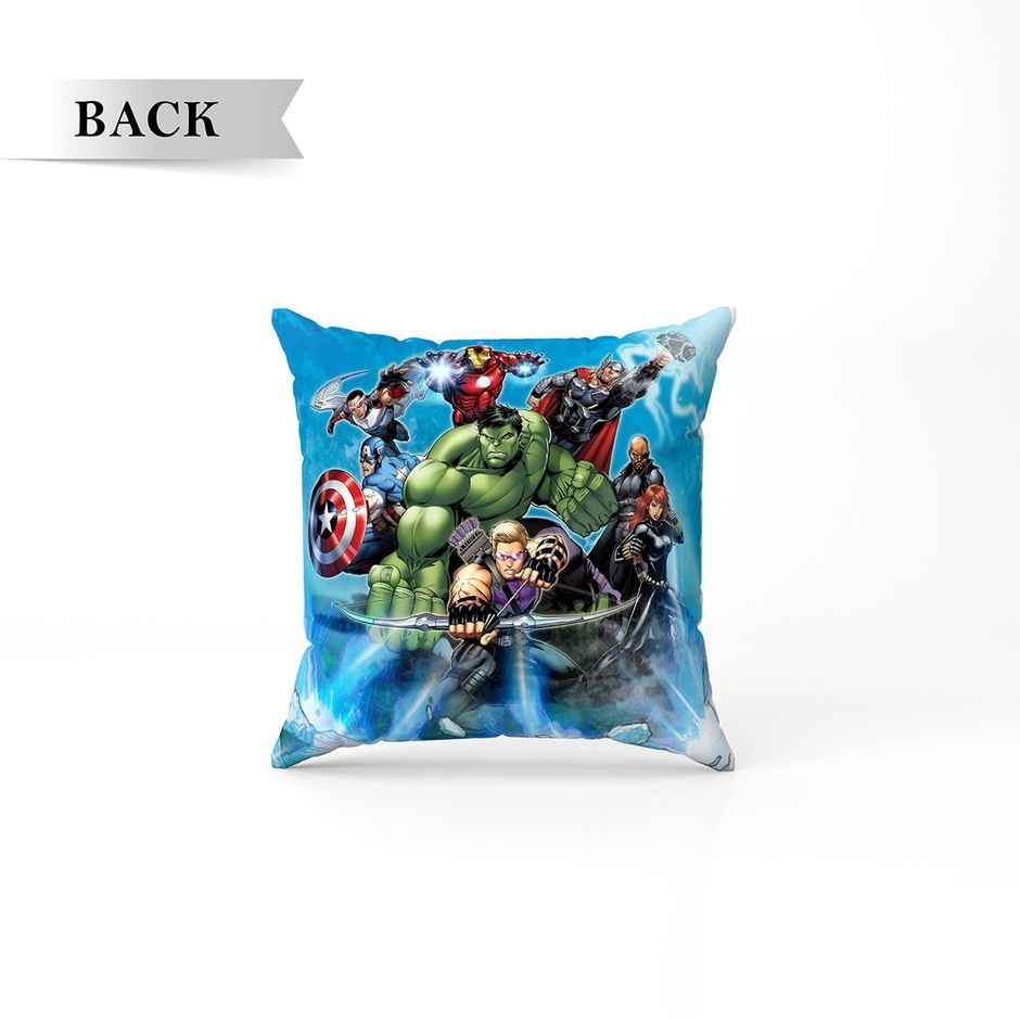 Sassoon Marvel Avenger Reversible Printed Filled Cushion | Blue | 40 x 40 cm