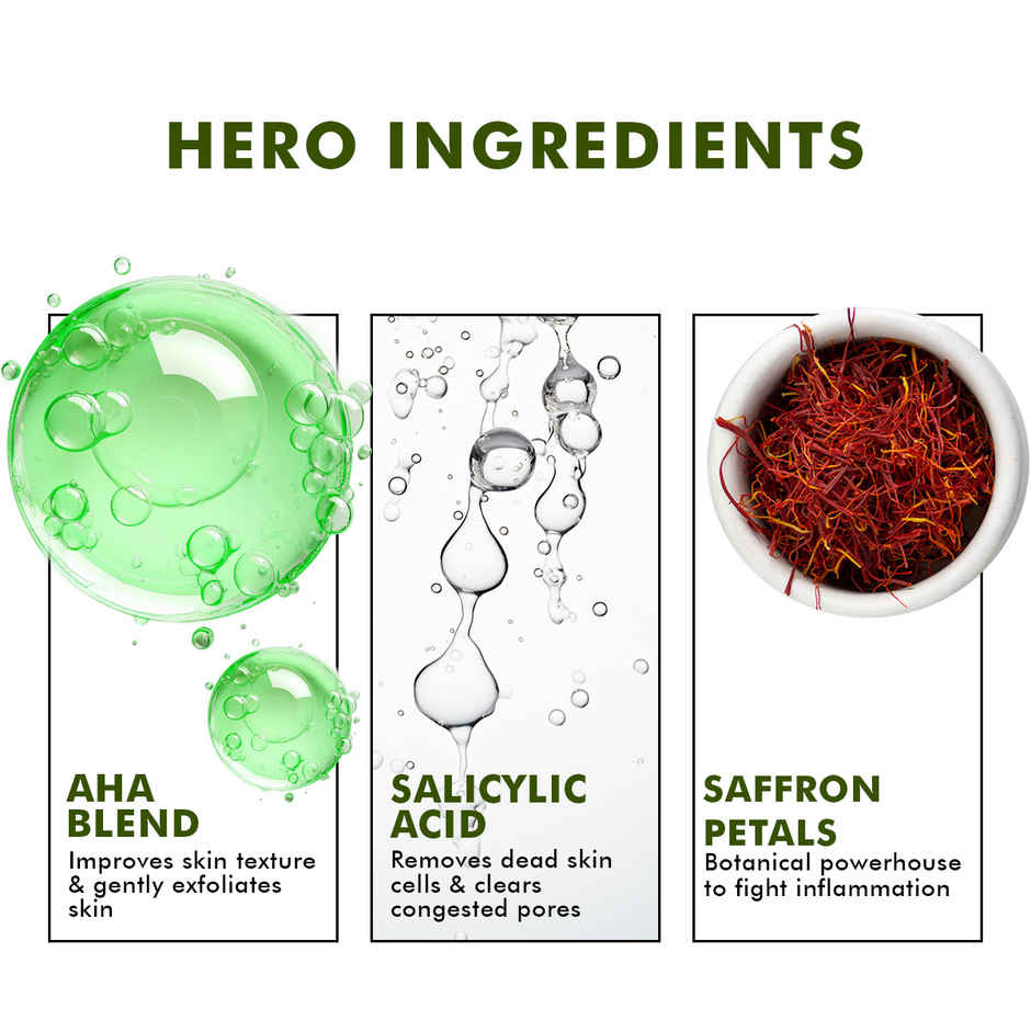 Conscious Chemist Exfoliating Face Mask For Oily Acne Prone Skin With Salicylic & Saffron Petals