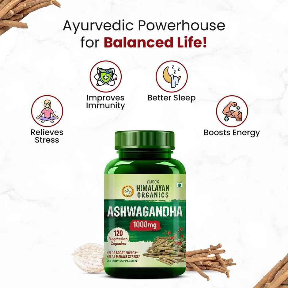 Himalayan Organics Ashwagandha 120 Capsules