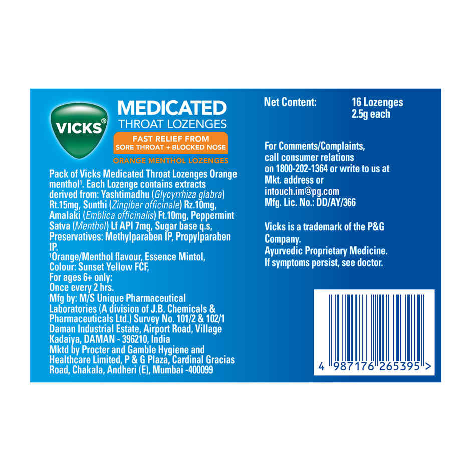 Vicks Medicated Lozenges: Fast Relief for Sore Throat