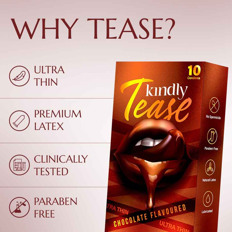 Kindly Health Tease Ultra Thin Chocolate Flavour Condoms