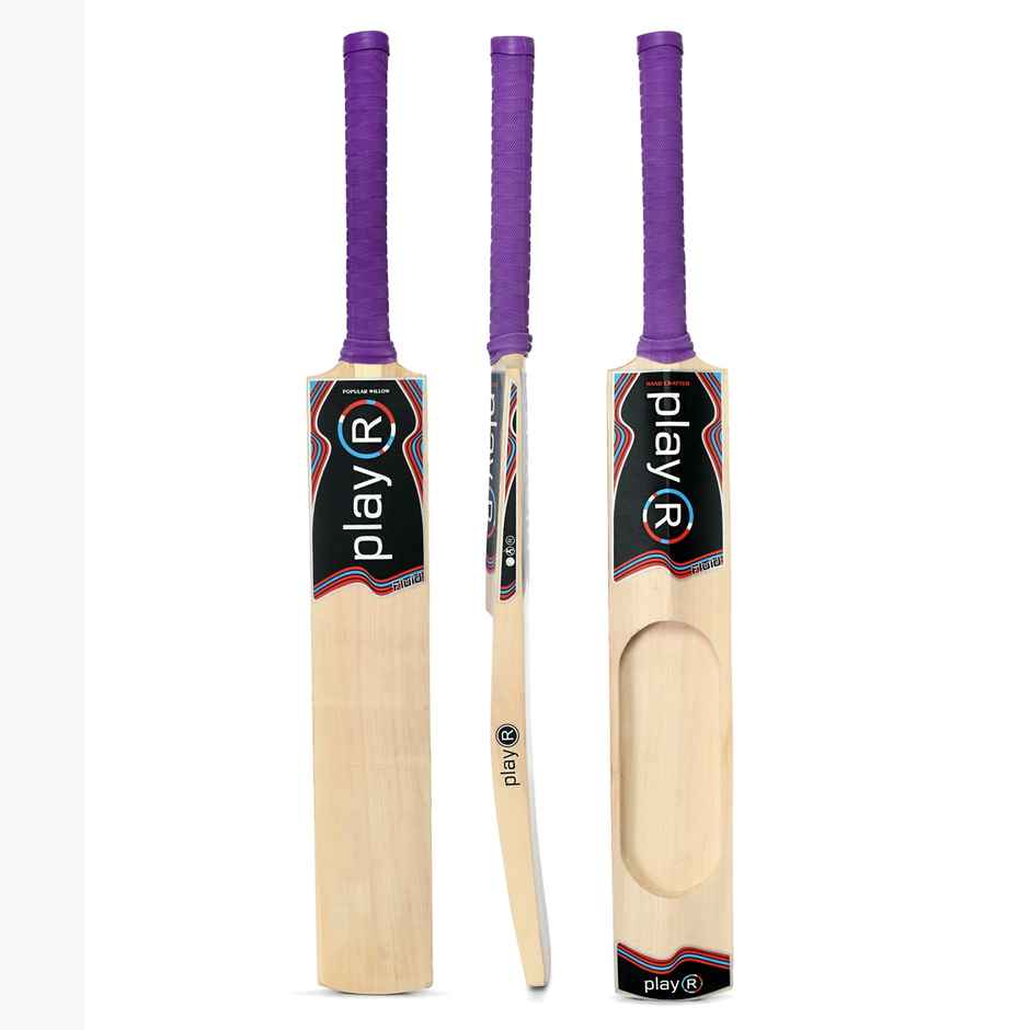Playr Unisex Adult Cricket Fluid Tennis Kashmir Willow Bat For All Season 6 - Red
