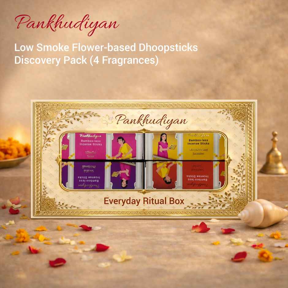 Pankhudiyan Premium Flower based Bambooless Dhoopsticks - 4 Fragrances Discovery Pack