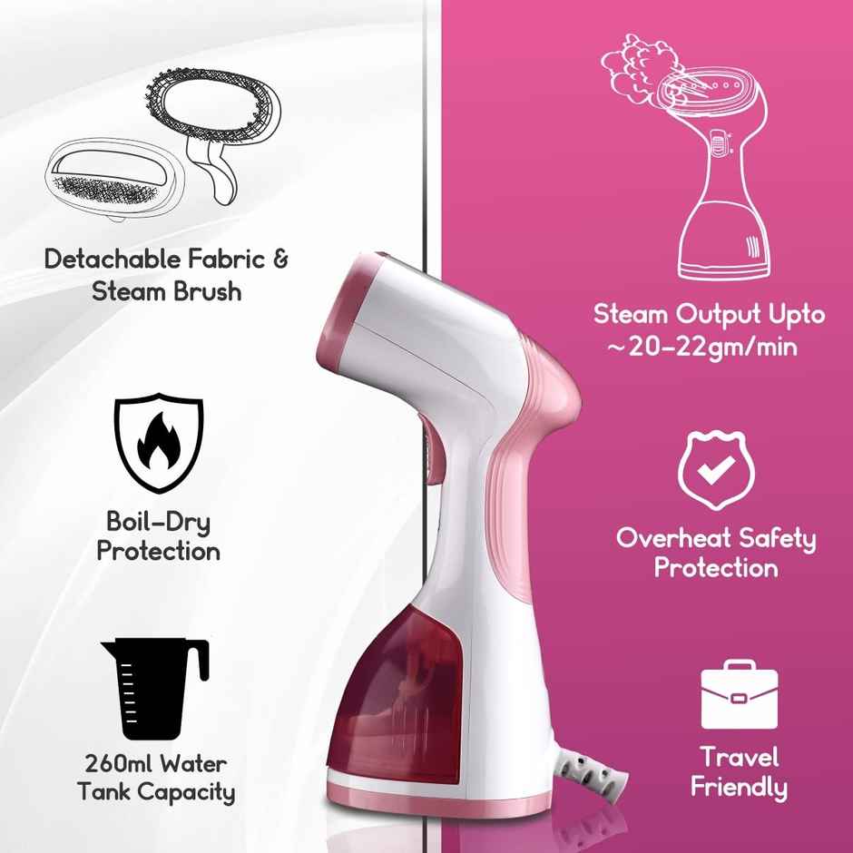 INALSA Garment Steamer Steamax Steam Iron Press,1200 W 260 ml Water tank & 30 sec Fast Heating