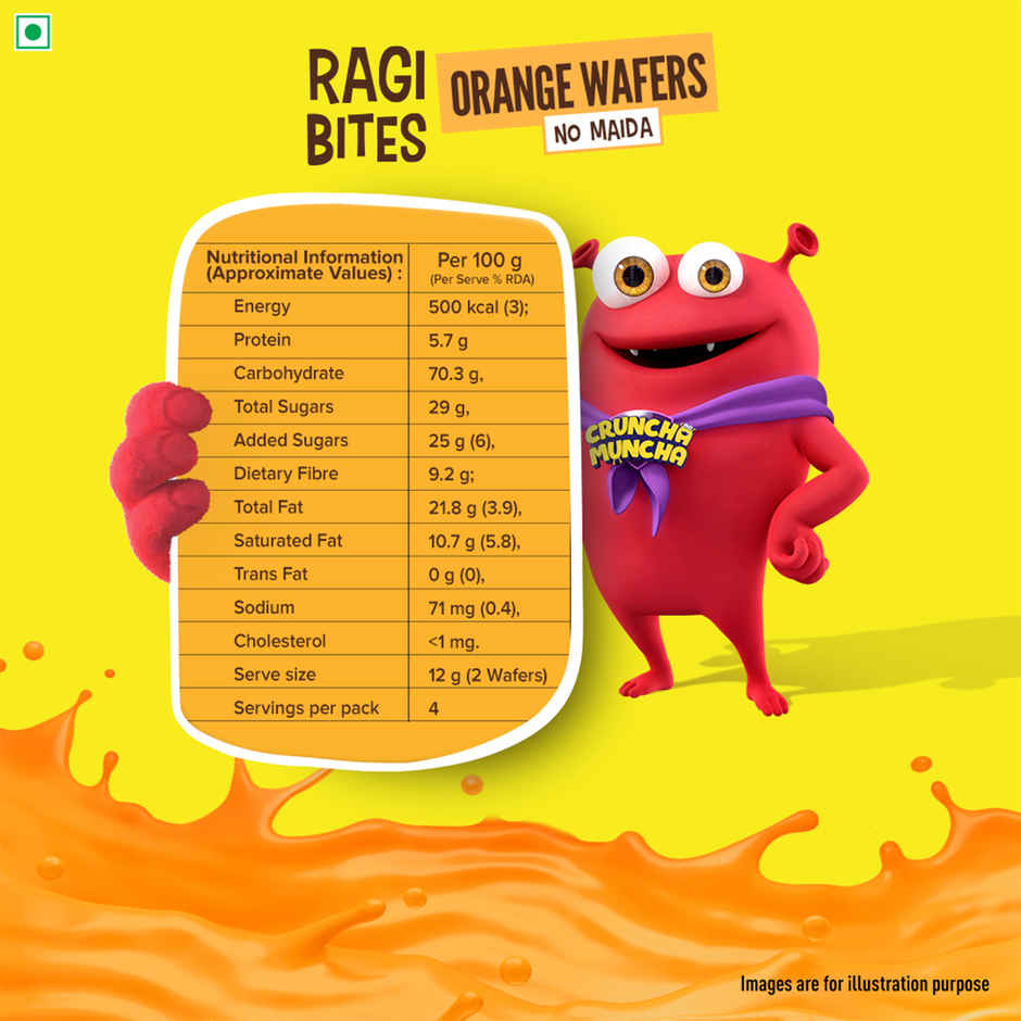 Tata Soulfull Ragi Bites | Orange Wafers | No Maida