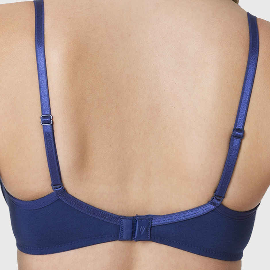 Van Heusen Women Twilight Blue Solid Anti Bacterial Wireless Bra |38C