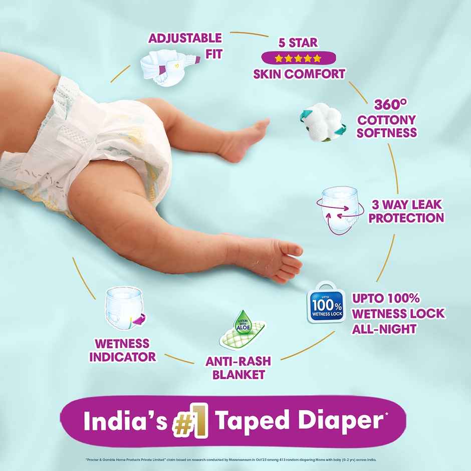 Pampers Active Baby Taped Style Diaper | S | 92 pcs