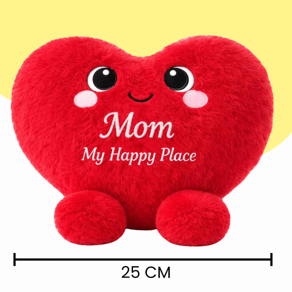 Toytales Mom Heart Cushion 25 cm | Soft Toy | Gift for Mothers & New Mom