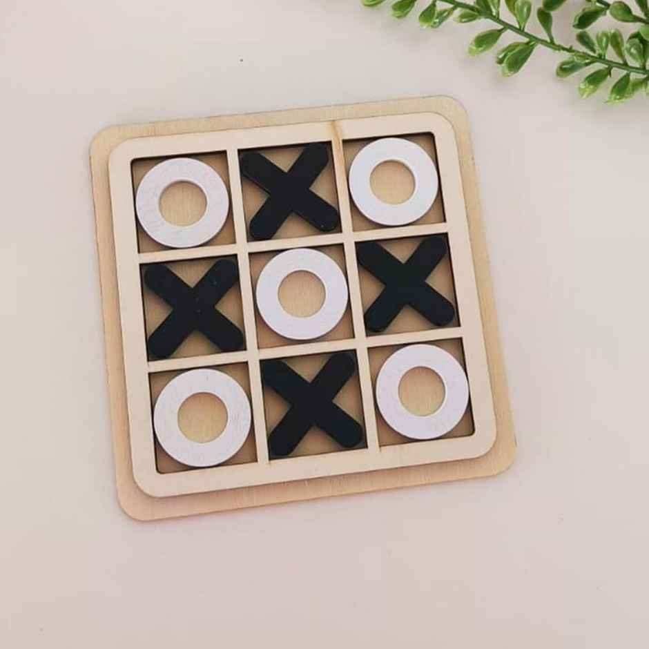 Fablue Multicolor Wooden Tic Tac Toe Xo Game - Cross And Zero Game Toy For Kids And Adults | Assorted