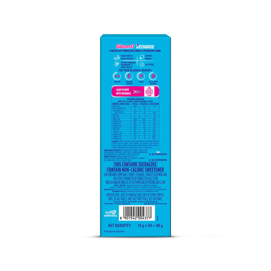 Glucon-D Recharge Instant Energy Drink Sachet | Orange