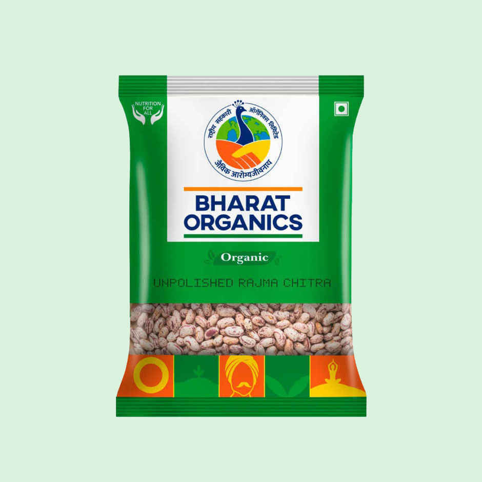 Bharat Organics Unpolished Rajma Chitra