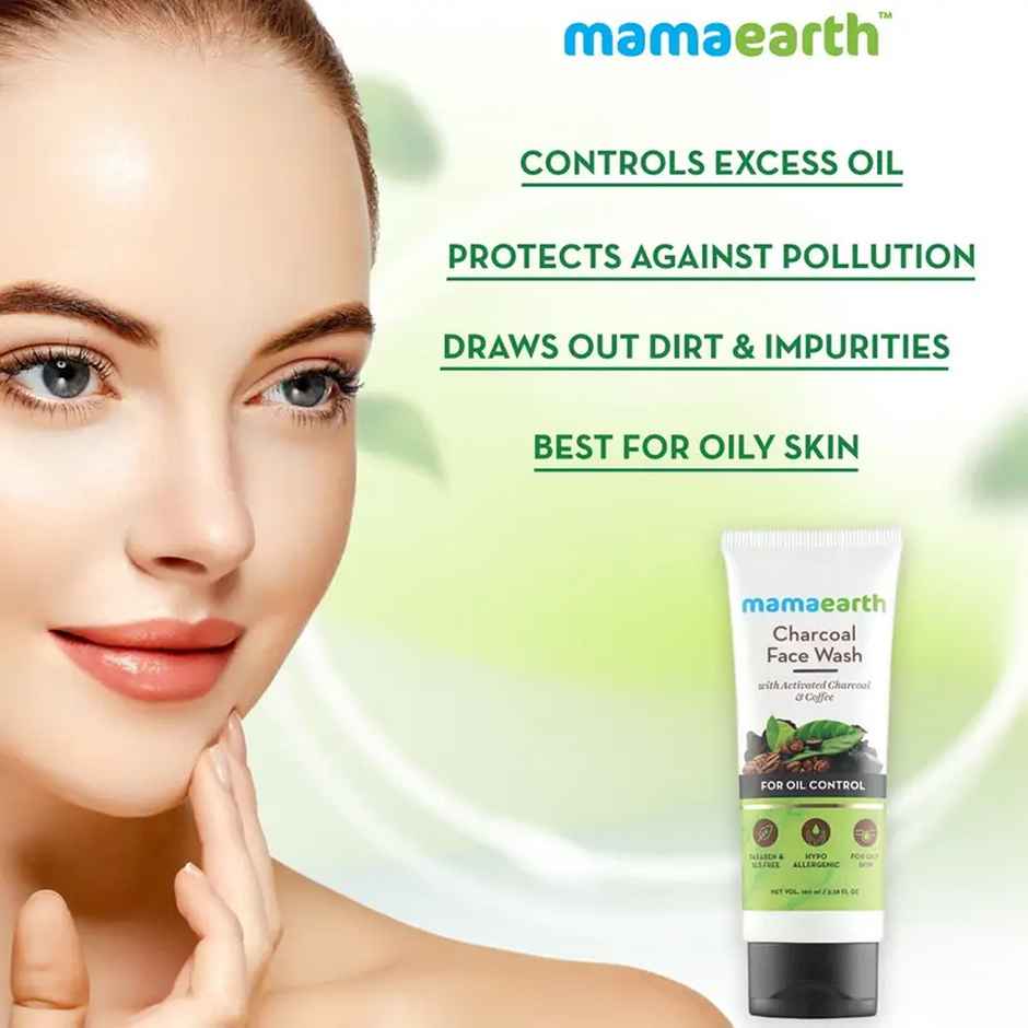 Mamaearth Charcoal Face Wash With Activated Charcoal And Coffee For Oil Control
