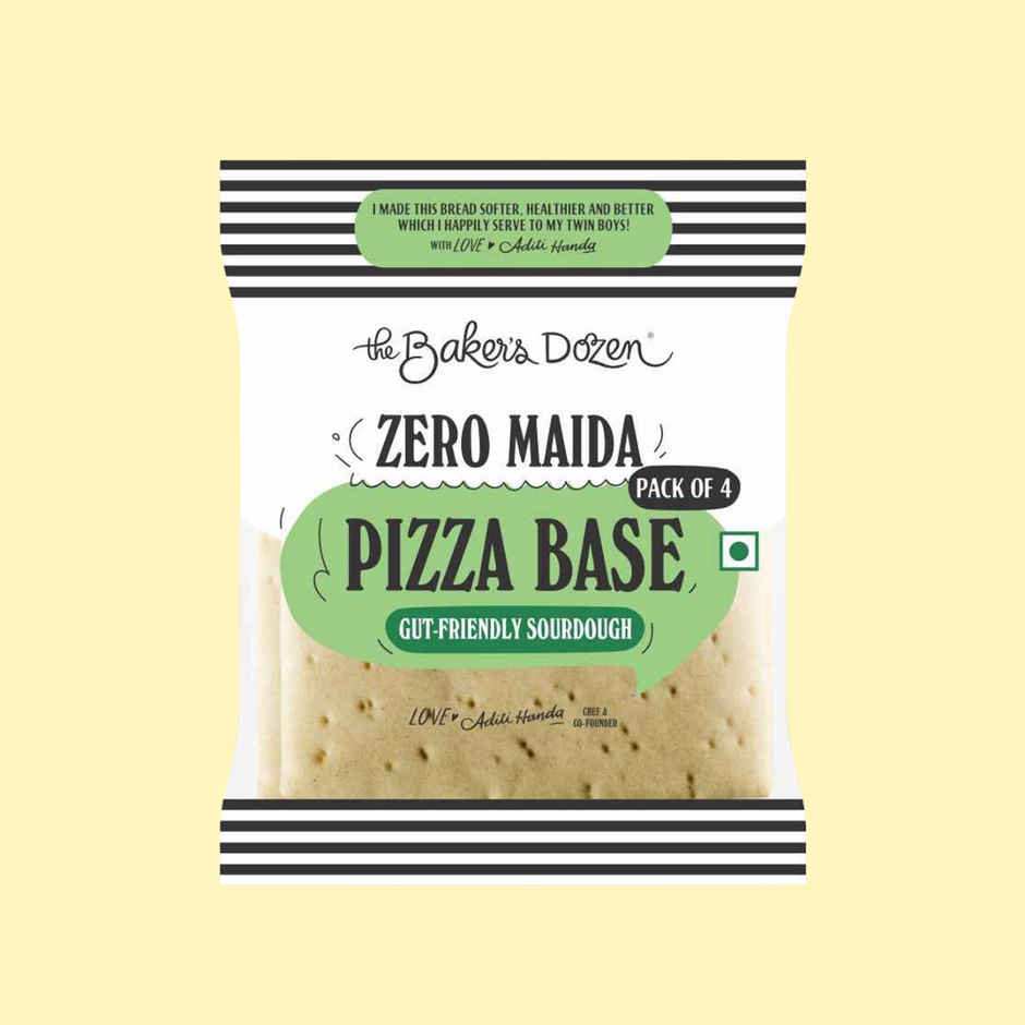 The Baker's Dozen Zero Maida Pizza Base | Gut Friendly Sourdough | Whole Wheat
