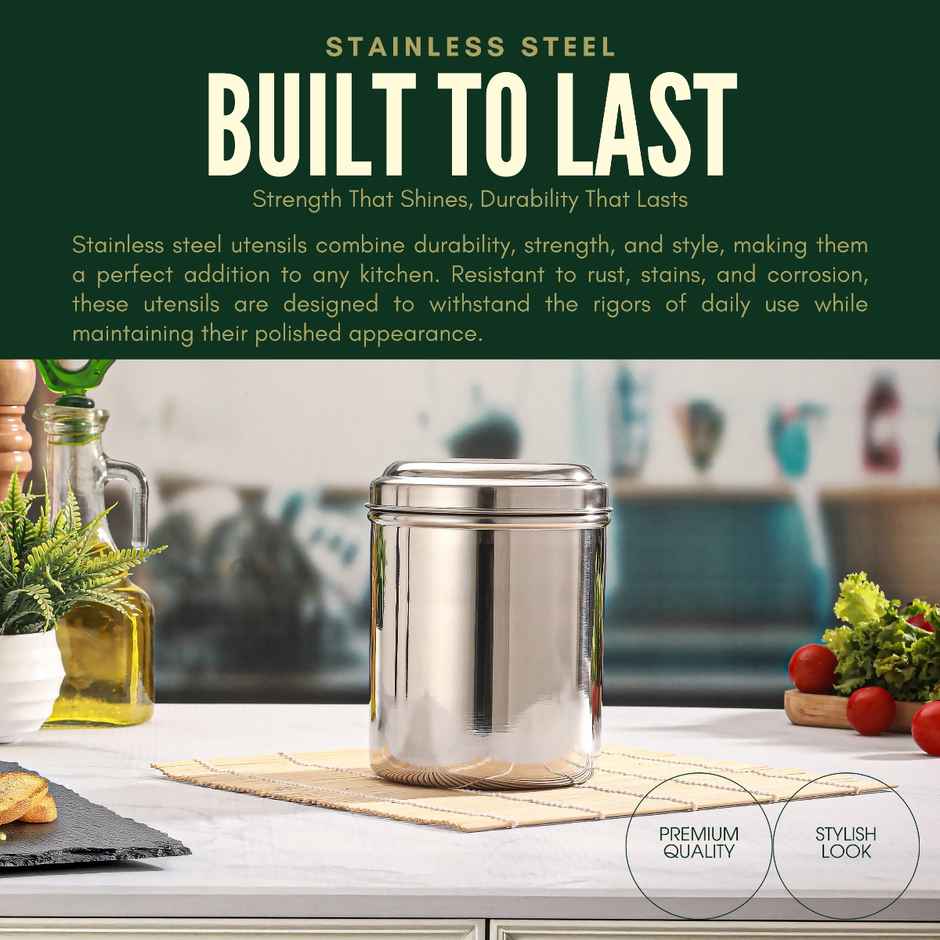 Jensons Supreme Stainless Steel Canister 9 cm