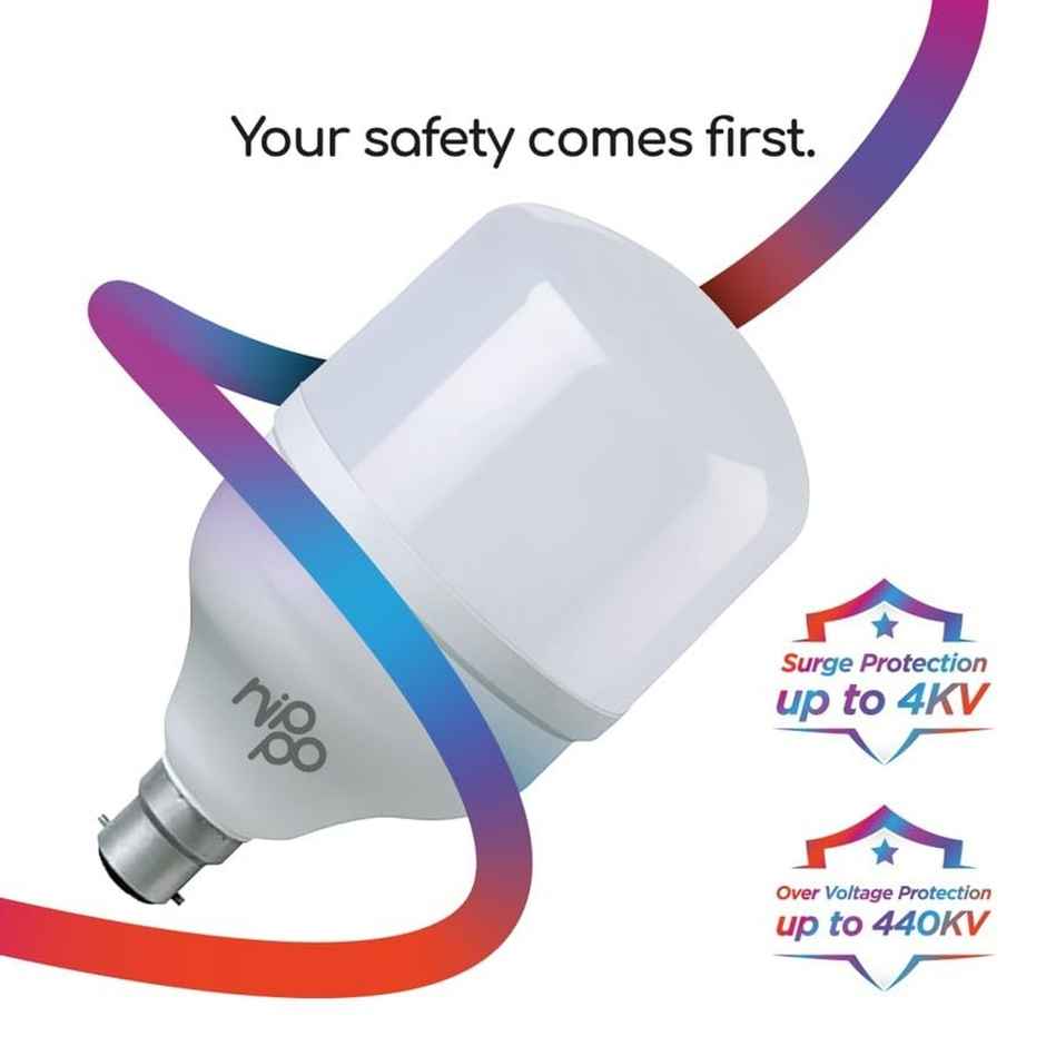 Nippo 30W LED Bulb Cool Day Light | 22 | Voltage Surge Protection | NPB30W | B22 Base Holder