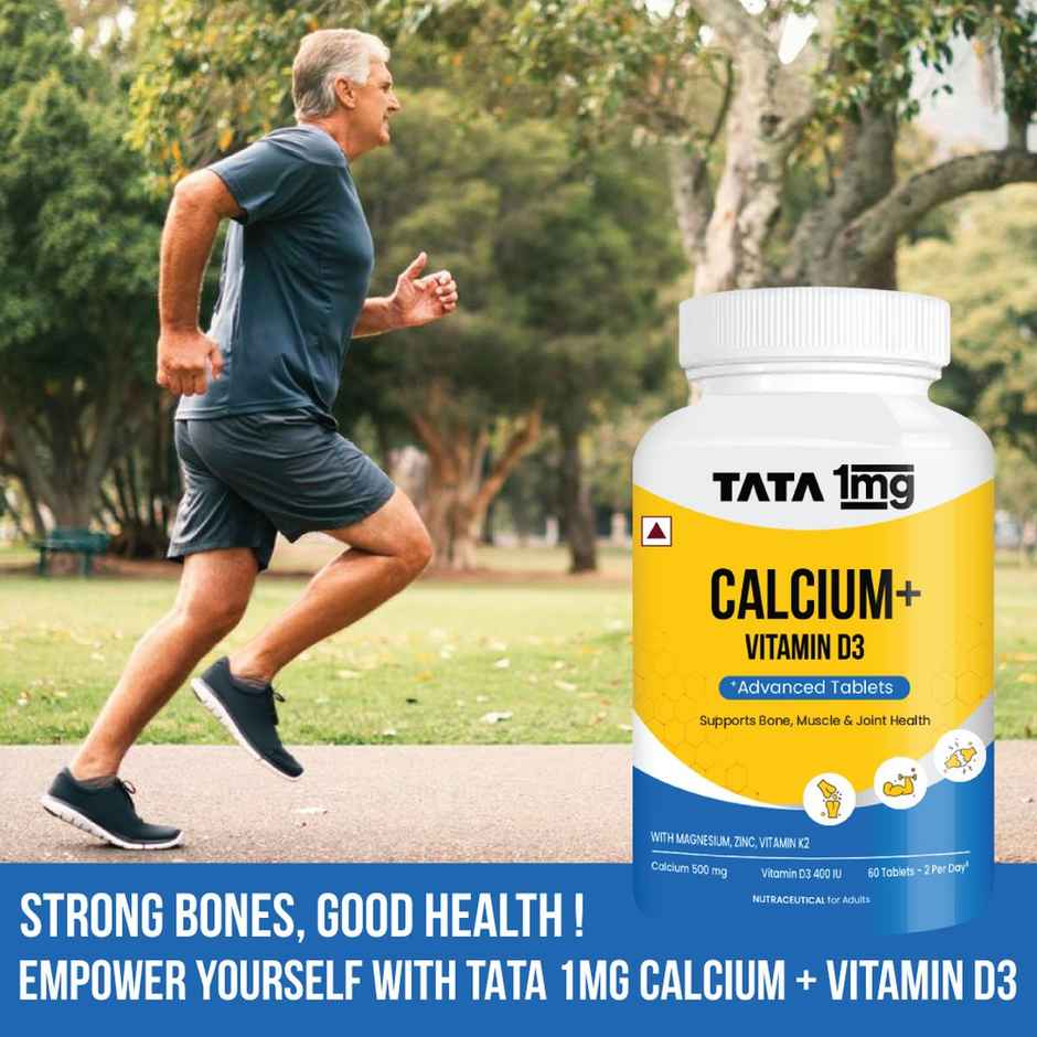 Tata 1mg Calcium & Vitamin D3 Supplement 60 Tablets