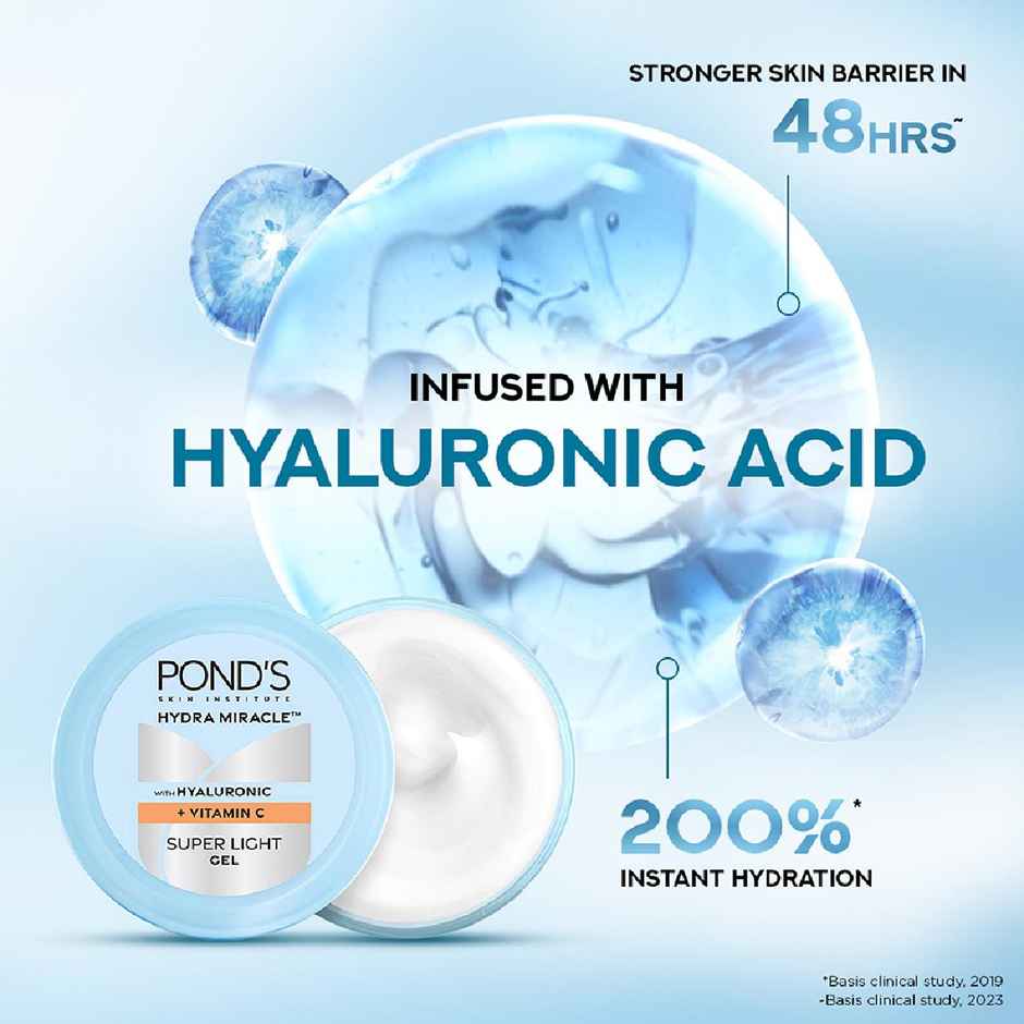 Pond's  Hydra Miracle Super Light Gel With Hyaluronic Acid & Vitamin C - 100G