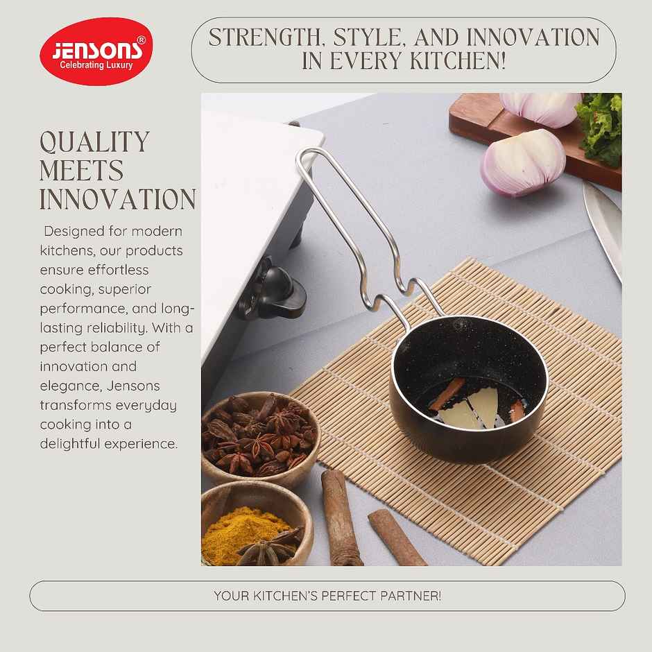 Jensons Cuisine Non Stick | Non - Induction Tadka Pan 11 cm