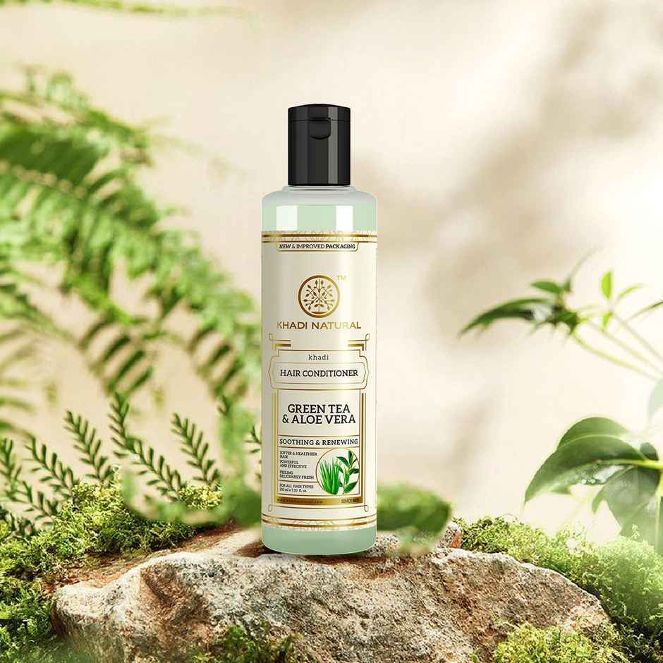 Khadi Natural Green Tea Aloe Vera Hair Conditioner | For Smooth and Manageable Hair