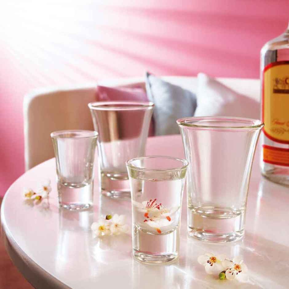 Hot Shot Glass Tumbler Set | 30 ml | Elegant Design | Durable | Dishwasher Safe | Roxx