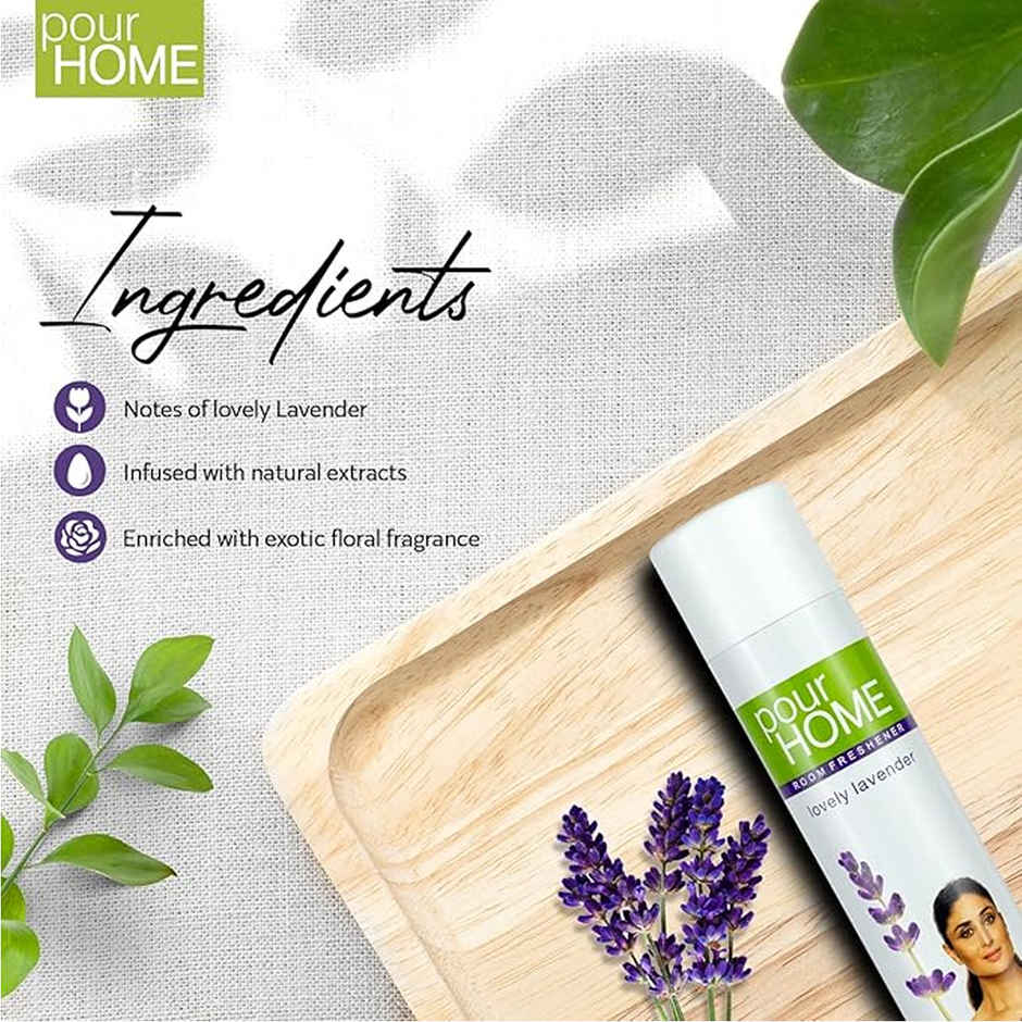 Pour Home Lovely Lavender & Royal Rajni Gandha Room Freshener Spray