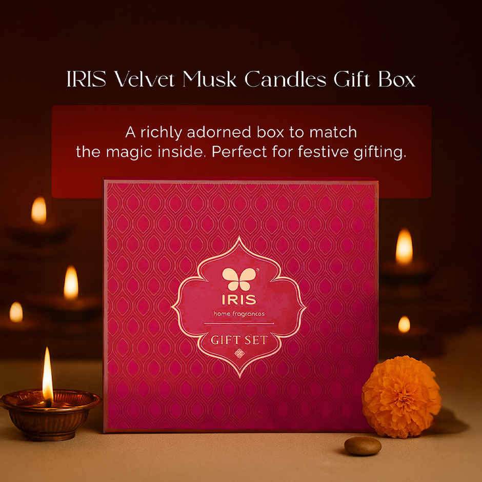 Velvet Musk Candles Gift Box | Gift Hamper | Iris