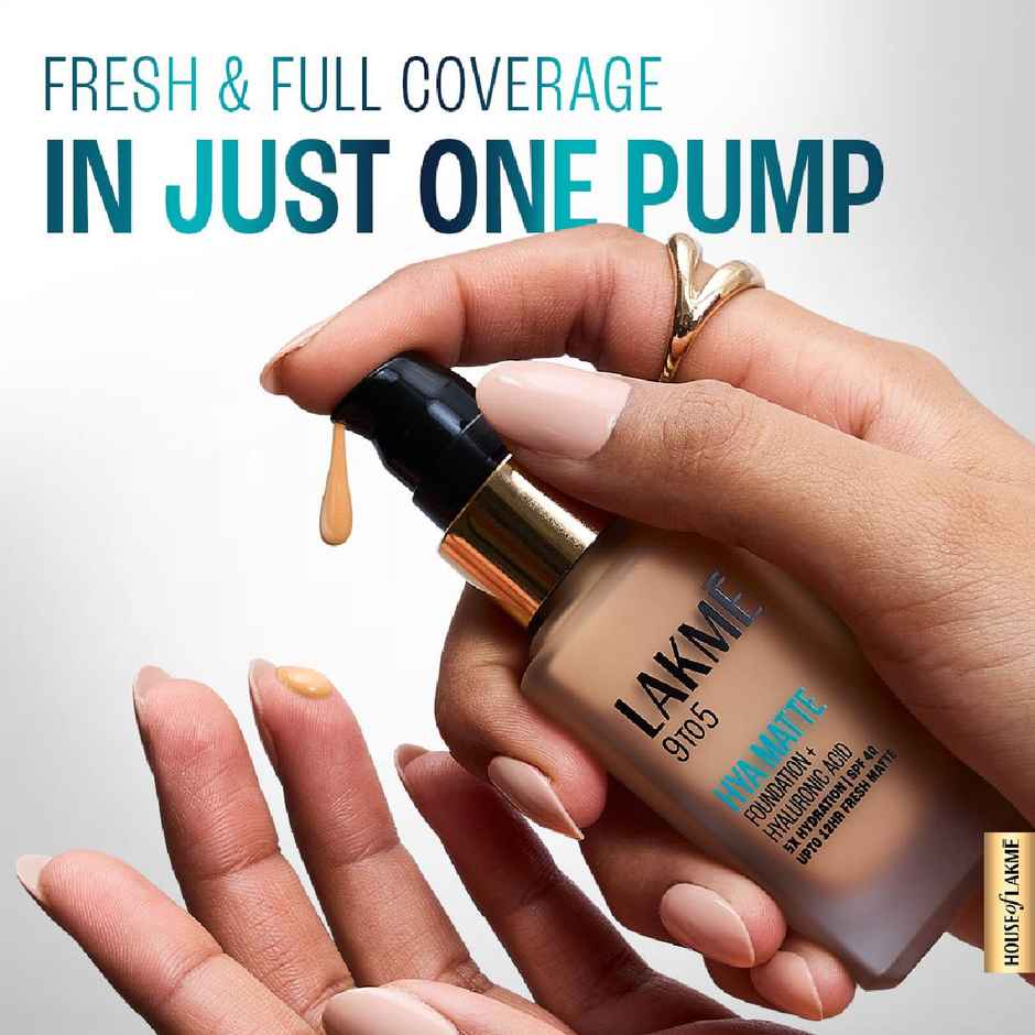 Lakme 9to5 Hya Matte Foundation + Hyaluronic Acid | Neutral Nude