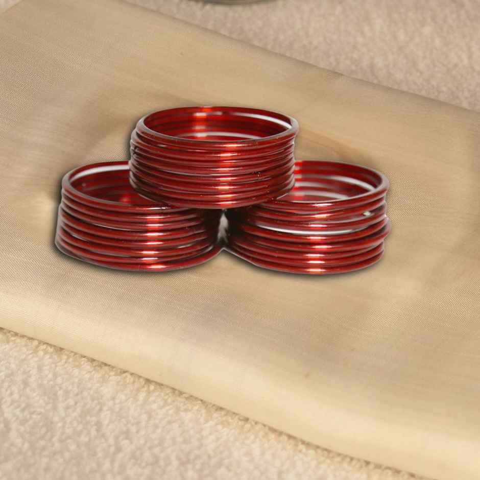 Red Glass Bangle Set | Size 2.6 | Gullak