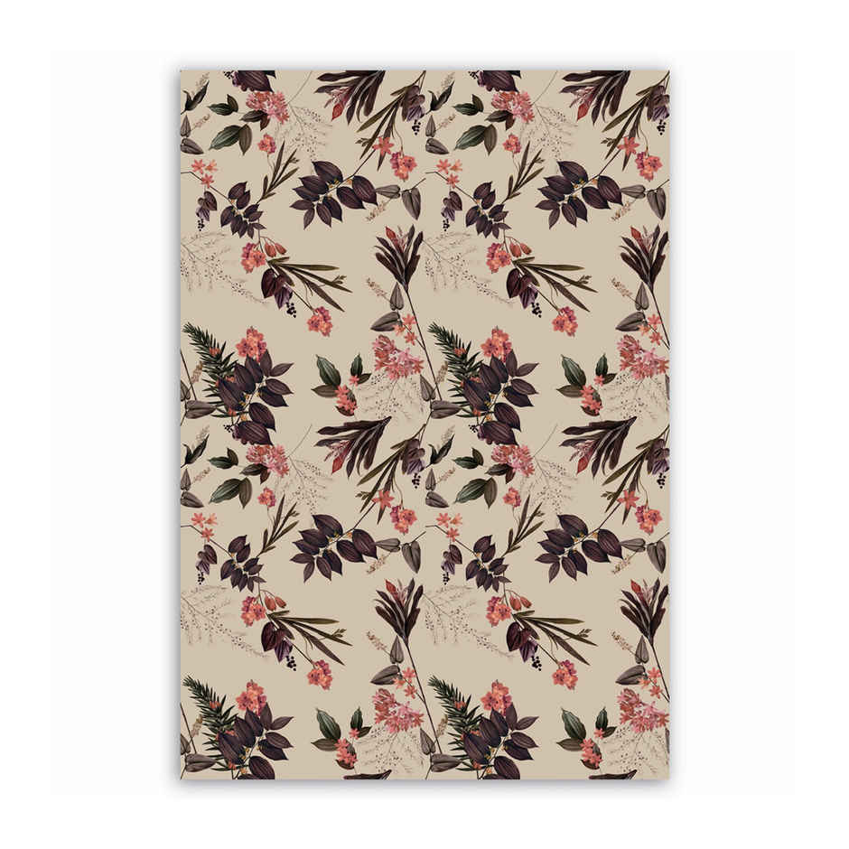 Tiger Notes Gift Wrap Festive Botanical | Beige | Decorative Use