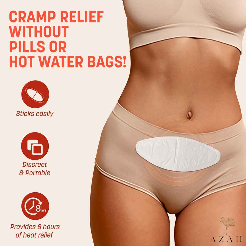 Azah Period Pain Relief Heat Patches - (Pack Of 3)