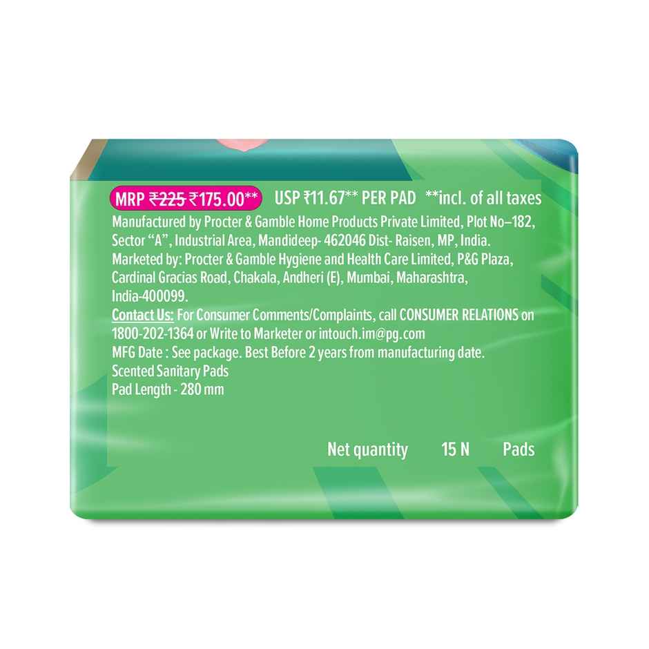 Whisper Ultra Upto No Gap No Leaks Sanitary Pads,  15 XL Pads  (Based on P&G Technical Data)