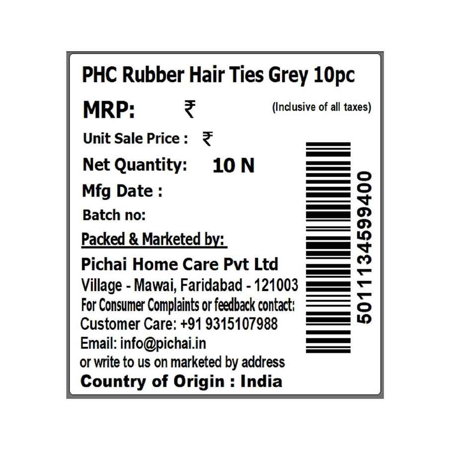 Pichai Rubber Hair Ties Grey