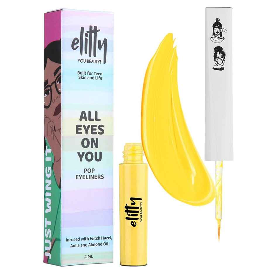Elitty Yellow Matte Waterproof Liquid Eyeliner (Honeycomb)