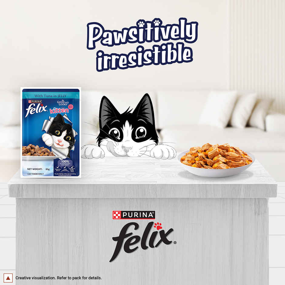 Felix Tuna Jelly Wet Cat Food Kitten | Complete & Balanced