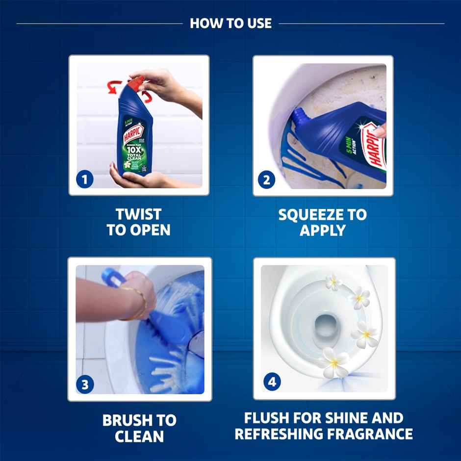Harpic Jasmine Toilet Cleaner Liquid Combo