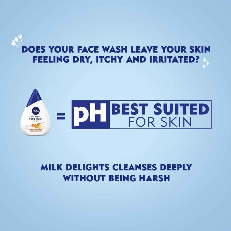 Nivea Milk Delights Moisturizing Honey Face Wash Dry Skin