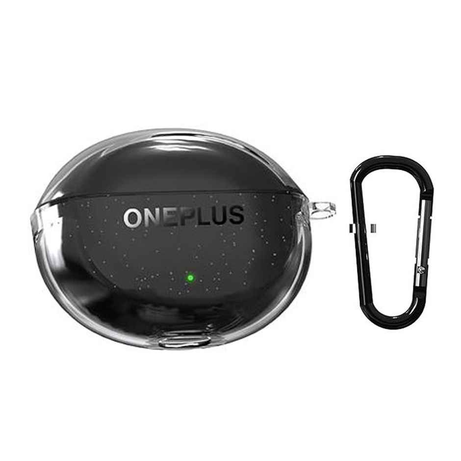 Sounce Silicone Case Cover for OnePlus Nord Buds 3 Pro | Shockproof | Keychain & LED Visible| Transparent