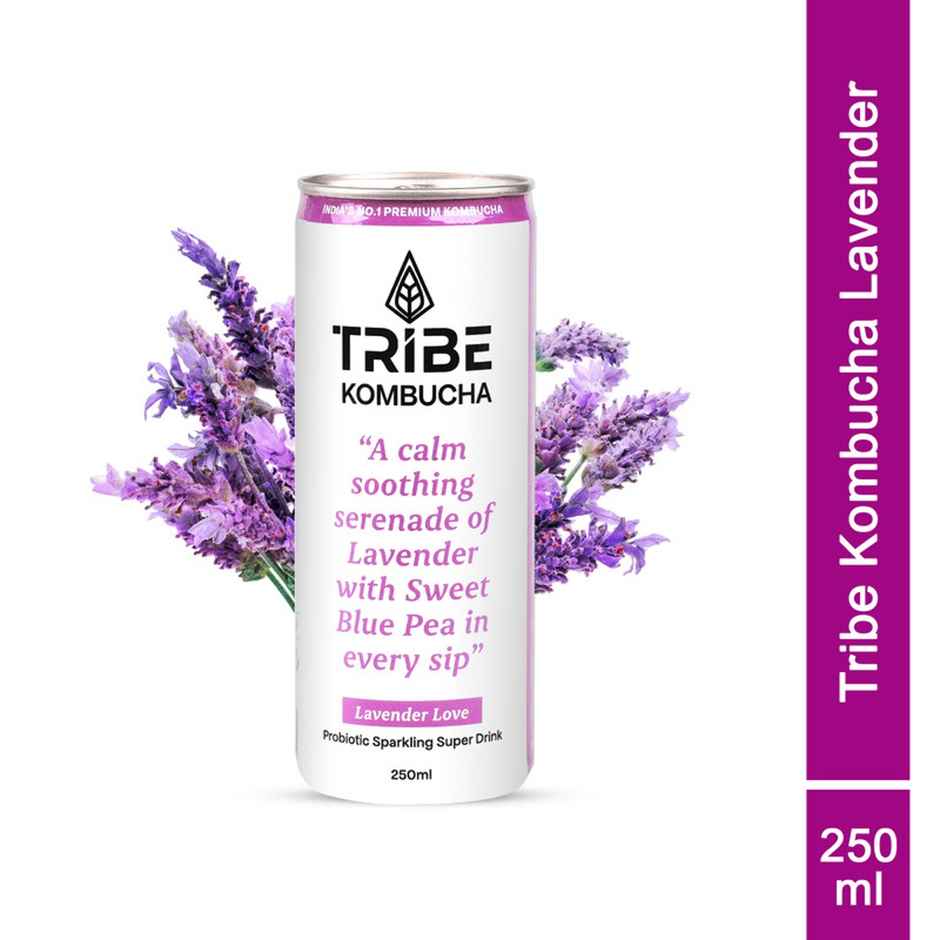 Tribe Kombucha Lavender Naturally Sparkling Probiotic Super Drink | Gut Friendly