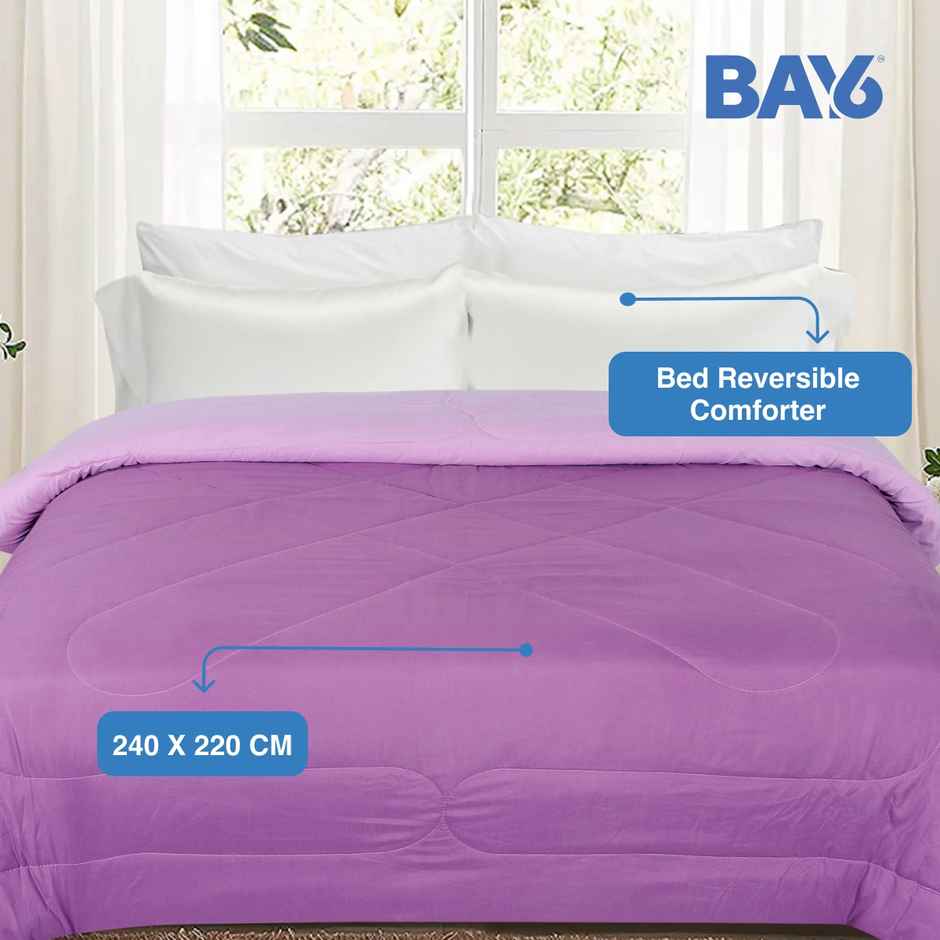 BAY6 Double Bed Reversible Comforter - Lavender| 220 x 240 cm