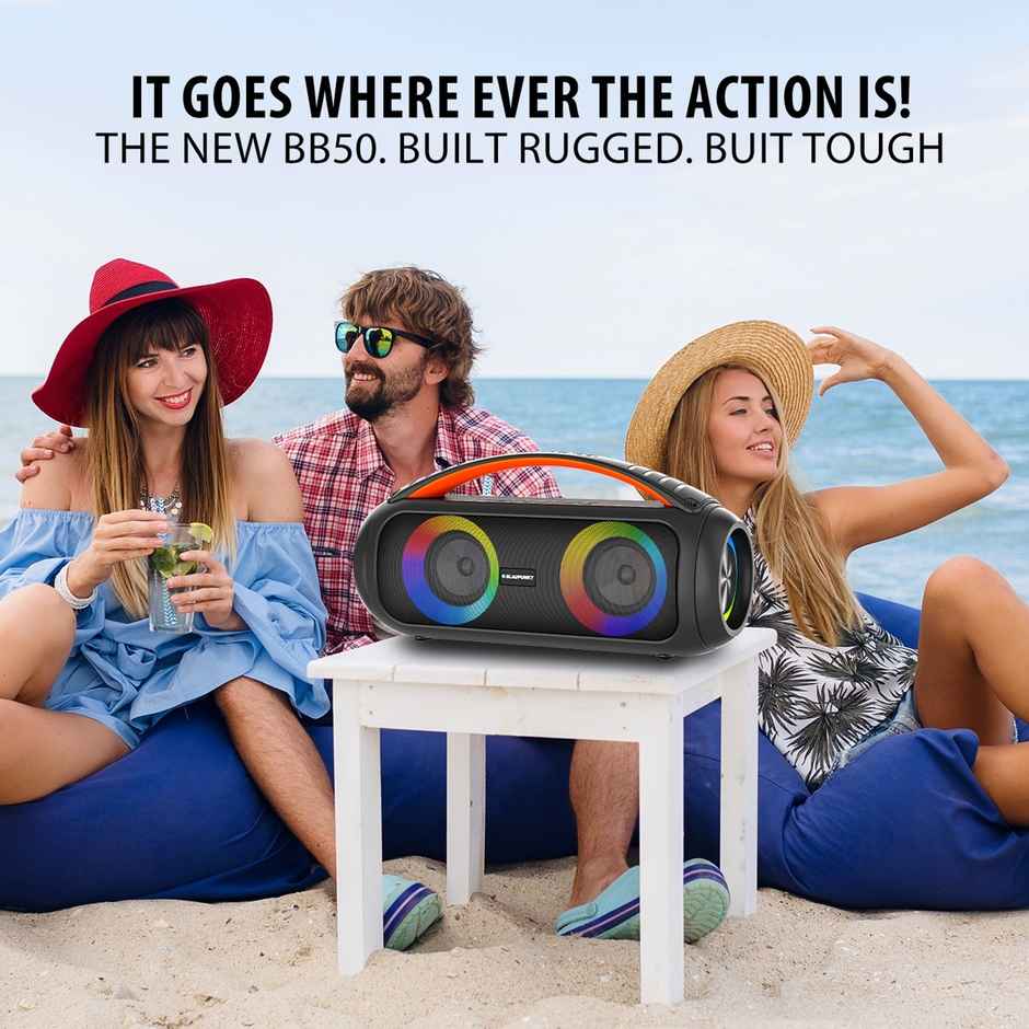 Blaupunkt Atomik Bb50 Wireless Party Speaker 50Watts,Hd Sound Karaoke With Mic(Dark Black)