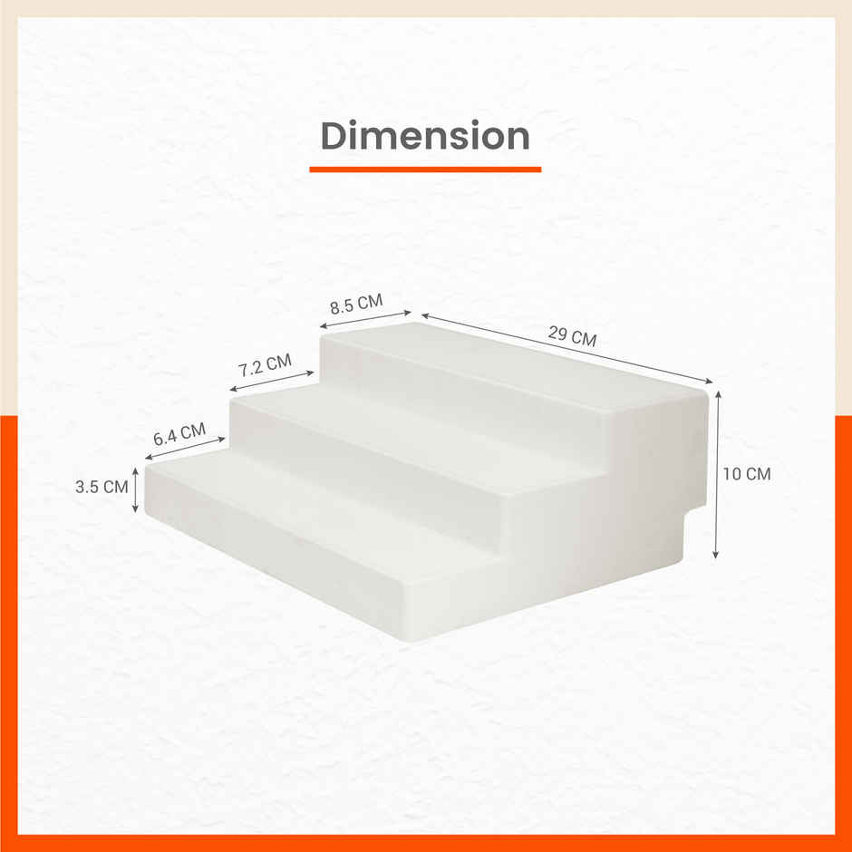 Bathla Set of 2 Shelf Organiser for Home, Office & Kitchen - Taro | Space-Saving | Pearl White