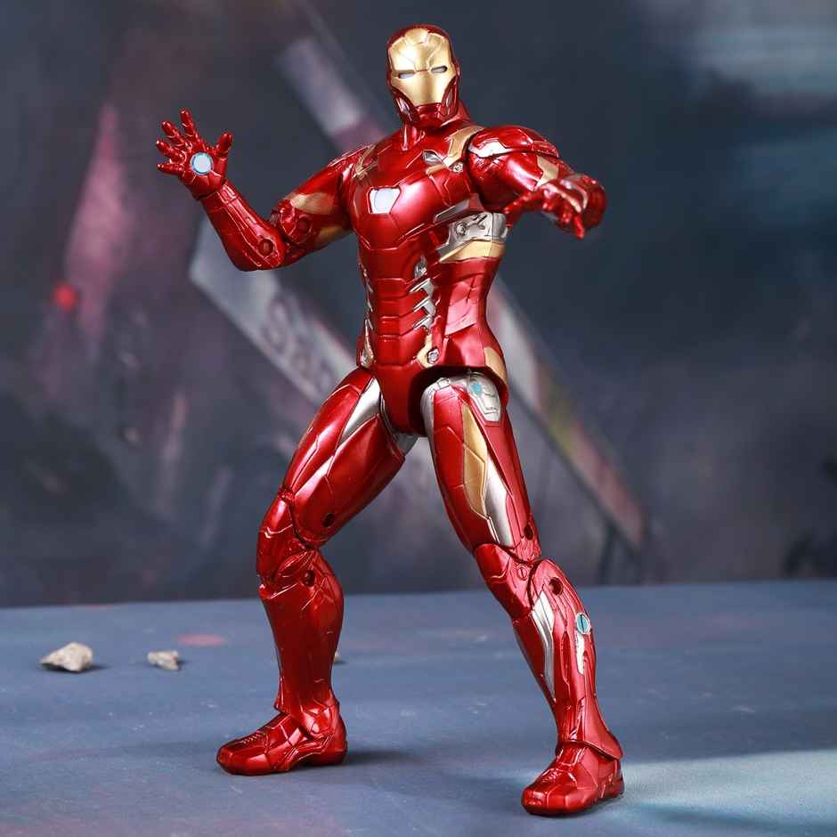 Striders Licensed Marvel Iron Man MK46 Toy Figure with Stand | 7 inch