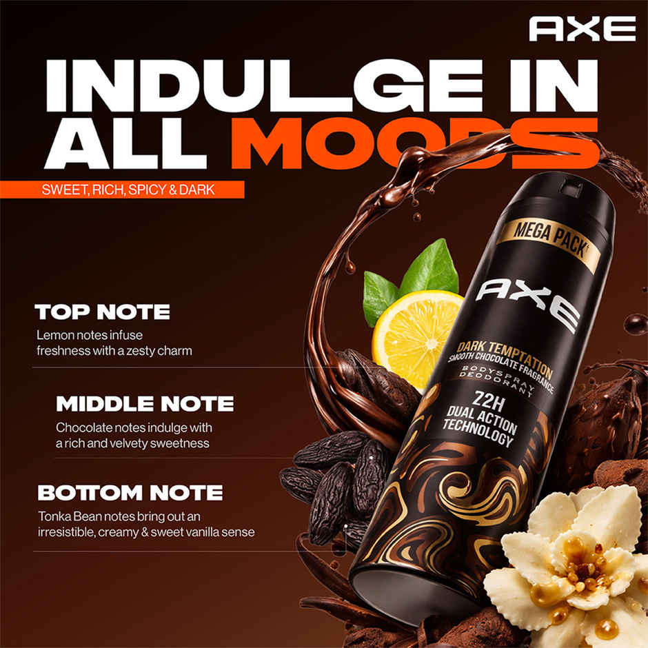 Axe Dark Temptation Deo | For Men | Long Lasting Deodrant Spray