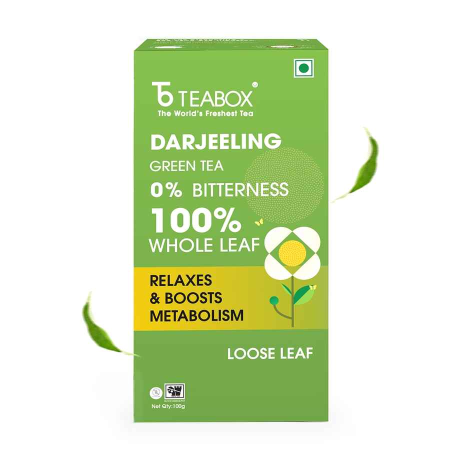Teabox Fresh Organic Darjeeling Green Tea - Whole Leaf
