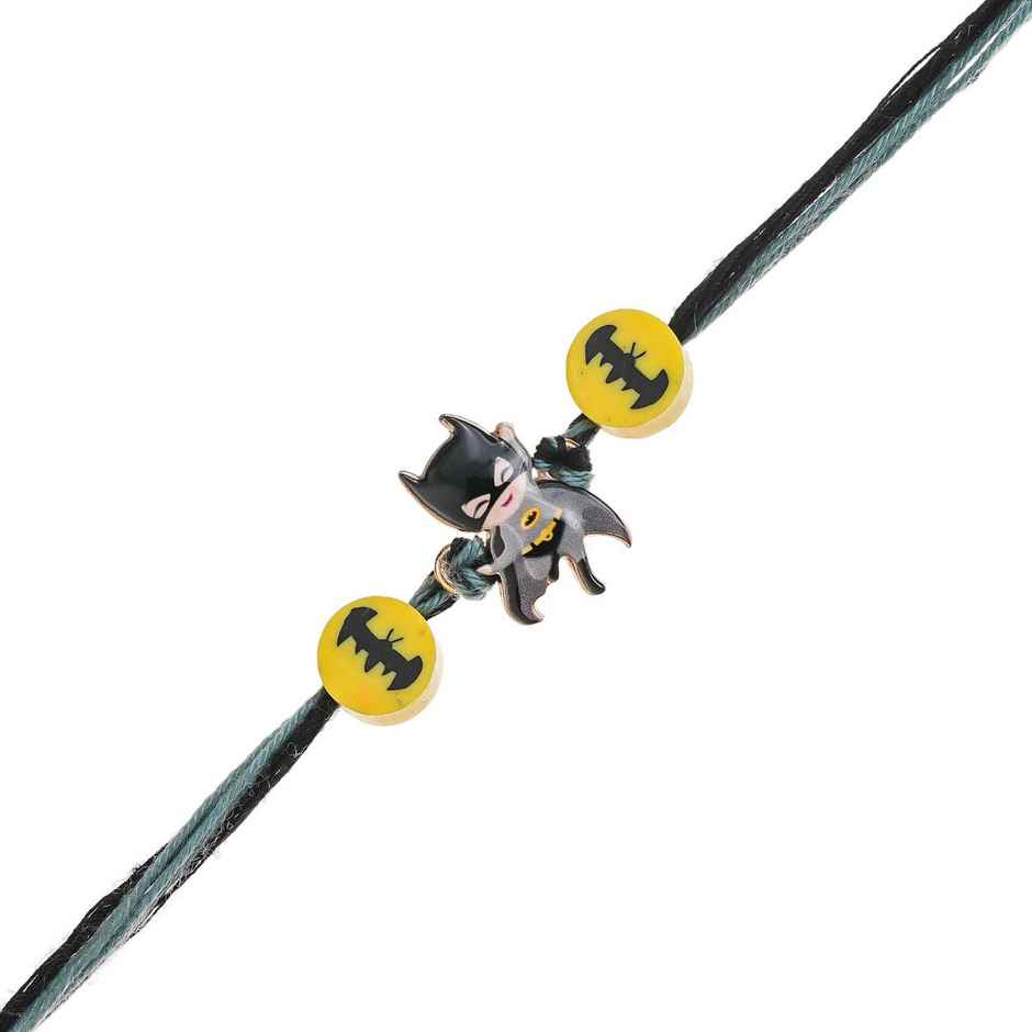 Kids Batman Rakhi for Bhai, Bhaiya with Roli Chawal | Bat Man | Pack of 1 | Ecraftindia