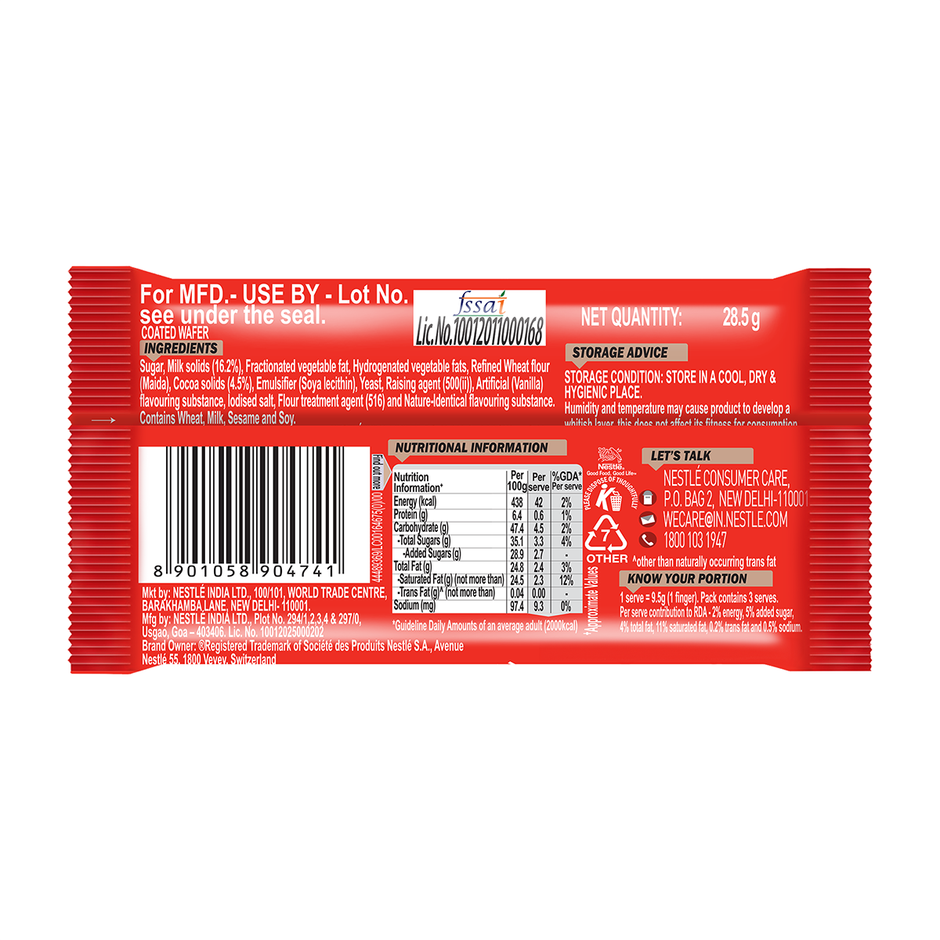Nestle KitKat 3 Fingers Choco Coated Wafer Combo